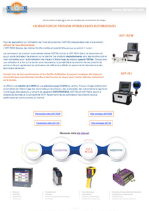 Le calibrateur de pression automatique ADT-762 se met à l'eau…