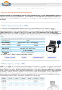 Pour des étalonnages en pression rapides et efficaces…