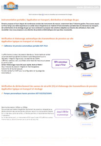 Instrumentation portable / Application en transport, distribution et stockage de gaz.